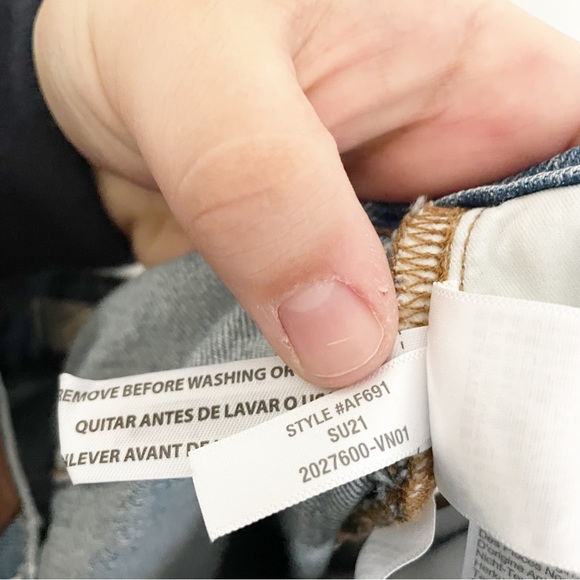 Madewell The Perfect Vintage Straight Leg Jeans Ainsworth Wash Raw Hem Size 26 - Picture 10 of 11